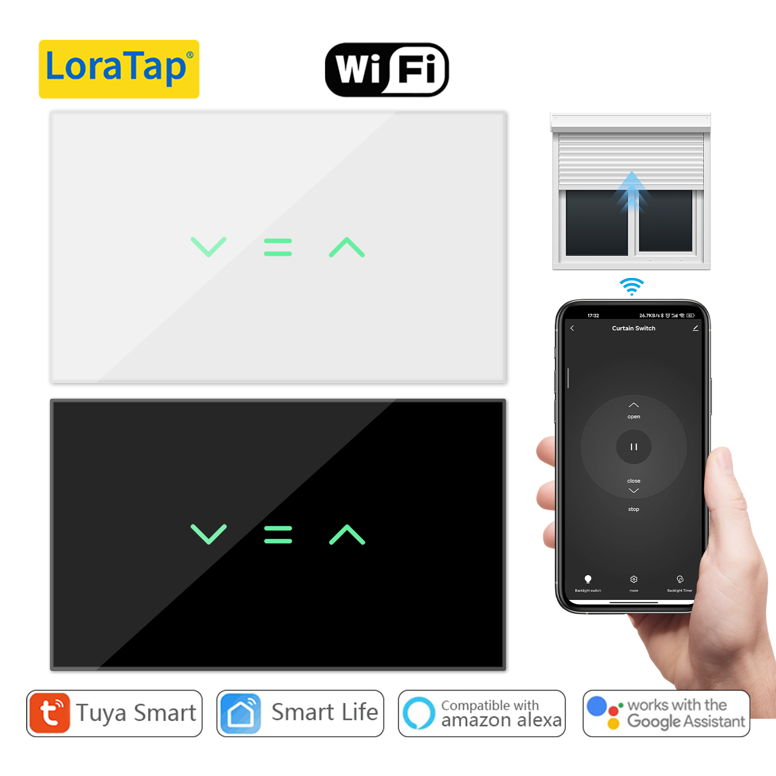 Smart Relay Tuya - LoraTap US カーテン ブラインド ローラー シャッター