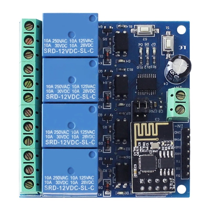 Smart Home Module Iot - ESP8266 ESP-01 4 ウェイ WiFi リレーモジュール