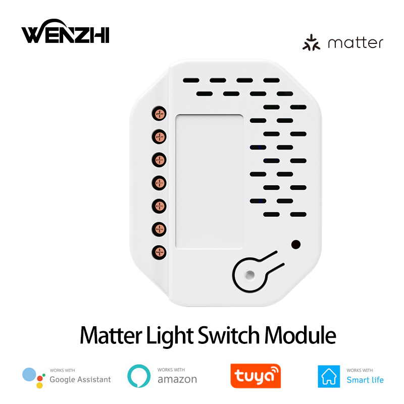 Smart Relay Tuya - マターライトスイッチモジュール 2ギャングリレー 220V ニュートラル付き Tuya Smart