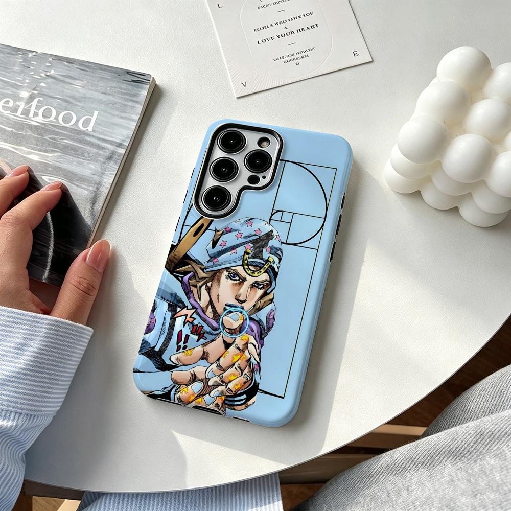 Shelly - ホットクールアニメ J-JOJO スティールボールラン スマホケース サムスンギャラクシー S25