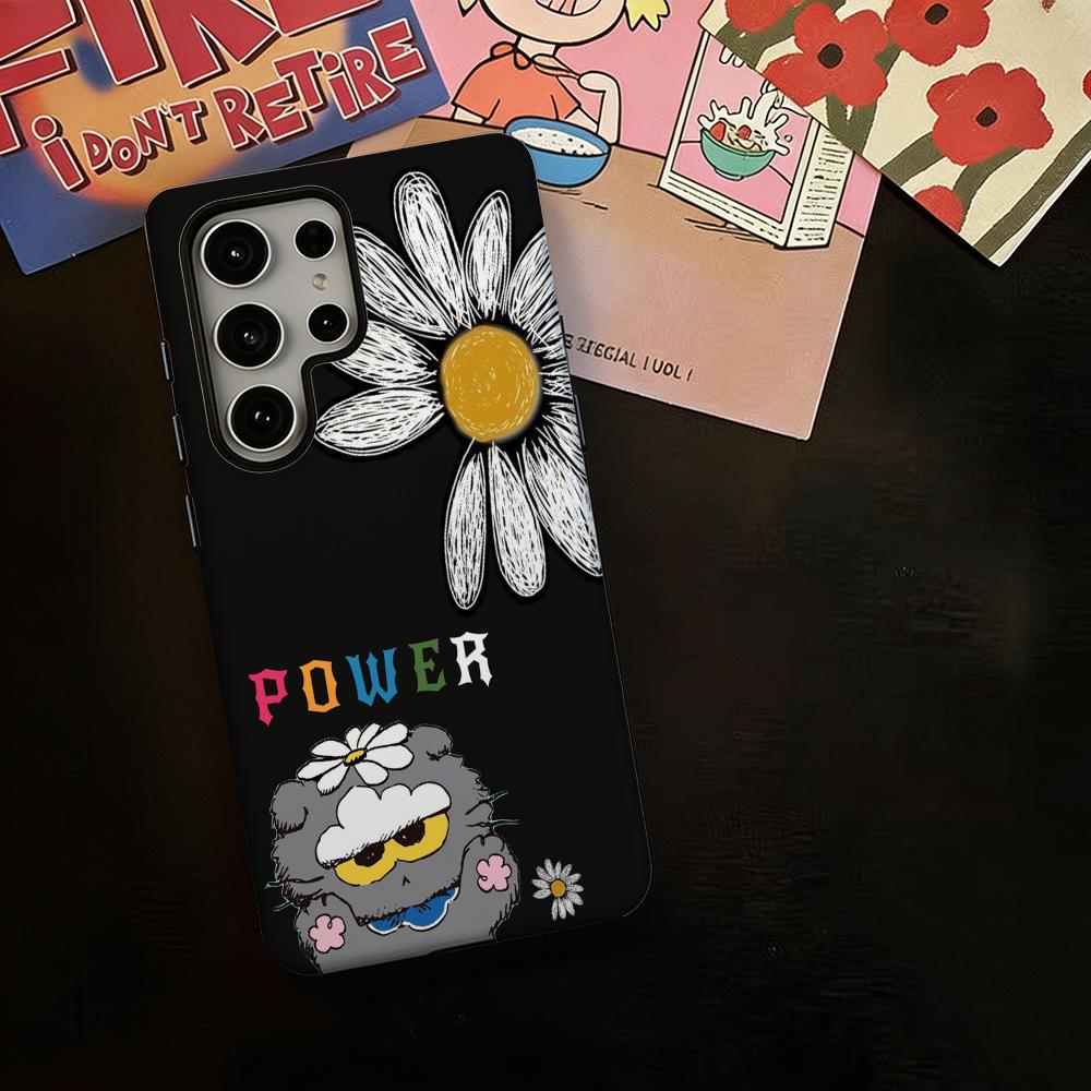 Shelly - P-PEACEMINUSONE クールなデザインのインスタ映えするスマホケース、Samsung Galaxy S25 S24 S23