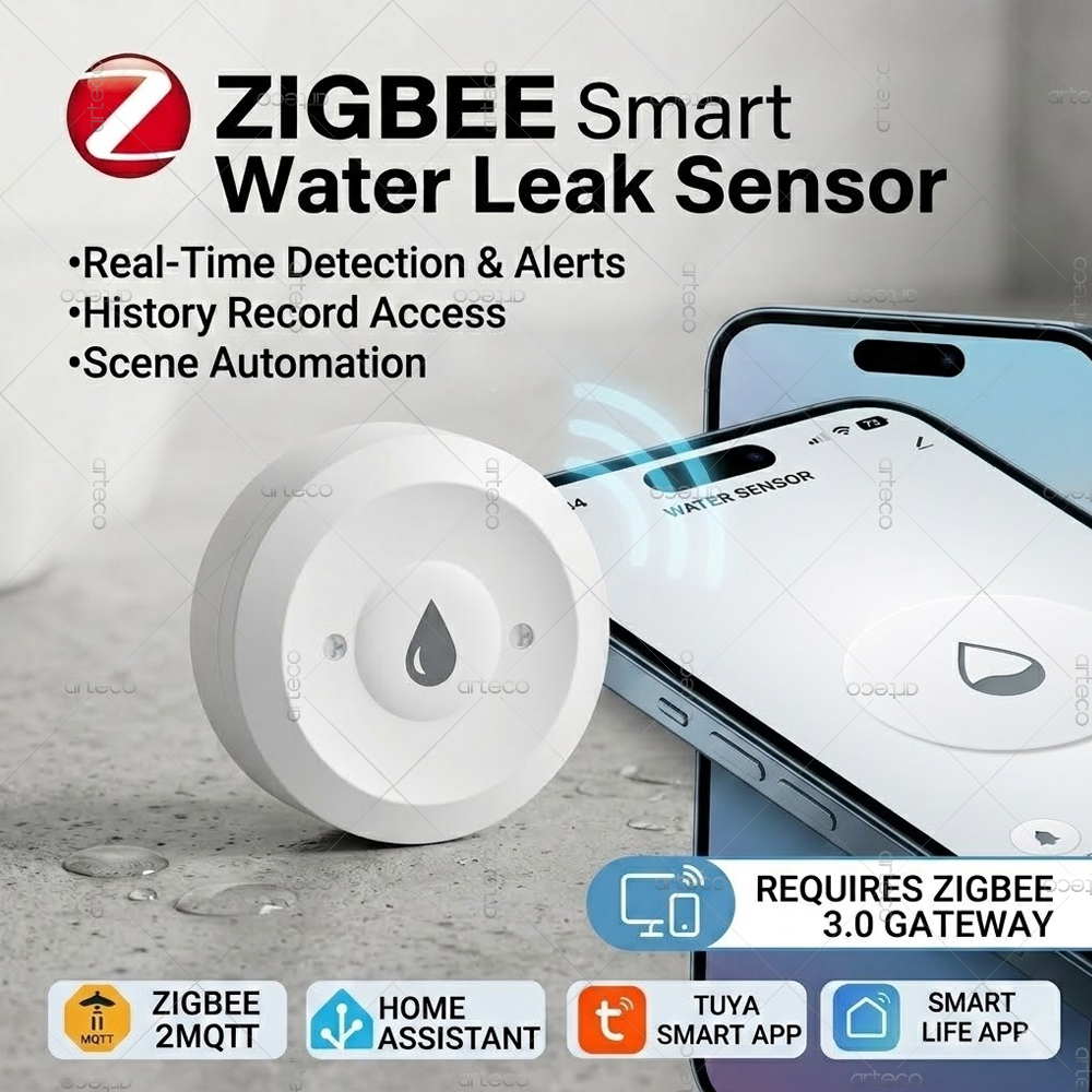 Zigbee 水センサー漏れ検知器 漏水センサー アプリリモ - Home Assistant Tuya のレビューと価格