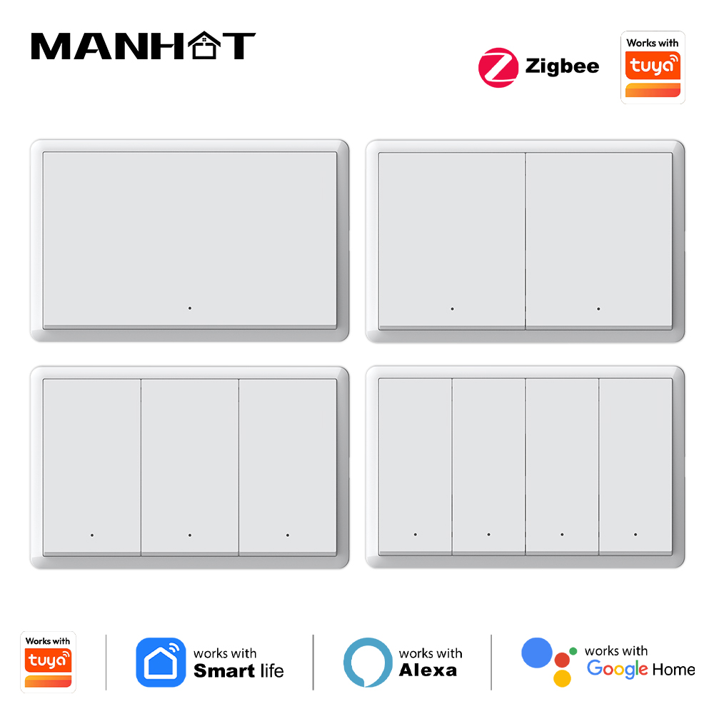 マンホットスマートzigbeeスイッチ、ニュートラル配線不要 - Tuya Smart のレビューと価格