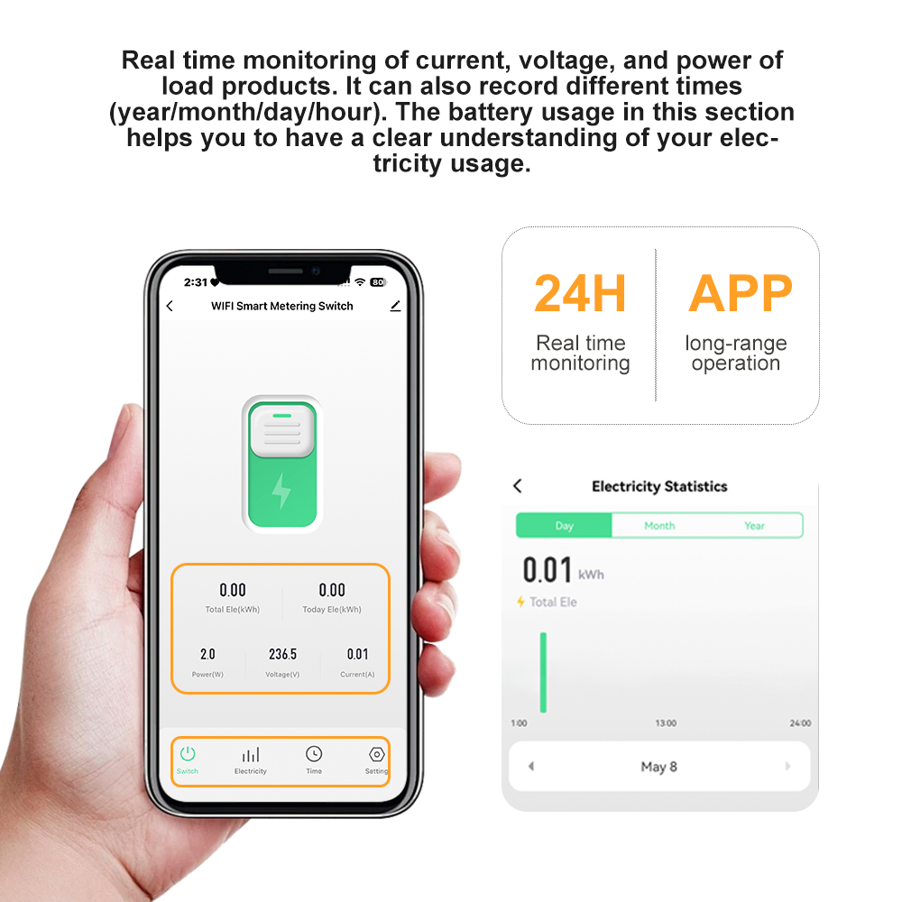 63A 1P+N Wi-Fi対応スマートMCB、電力計測機能 - Tuya Smart のレビューと価格