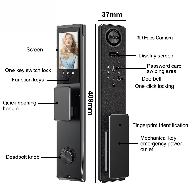 Tuya WiFi スマートドアロック、家庭用生体認証指紋ロ - Tuya Smart のレビューと価格