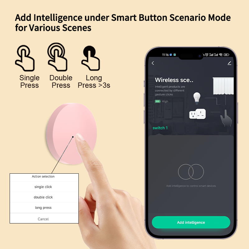 ZigBee スマートワイヤレスボタンシーンスイッチ Tuy - Tuya Smart のレビューと価格