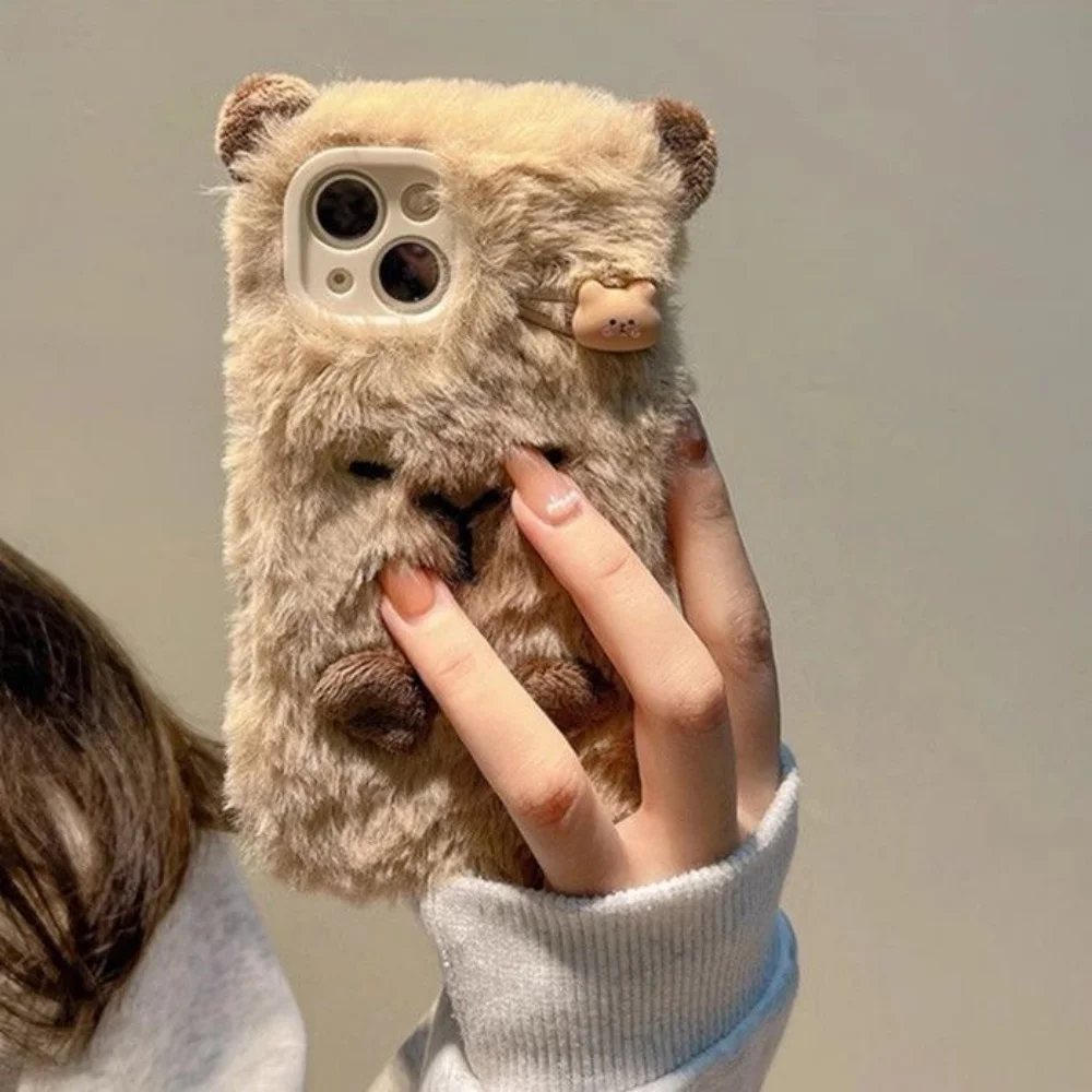 豪華なカピバラのふわふわファー携帯電話ケース、iPhone1 - Shelly のレビューと価格