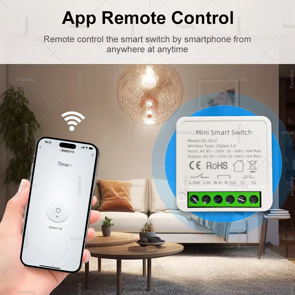 Tuya ZigBee スマートミニスマートライトスイッチ  - Smart Relay Tuya のレビューと価格