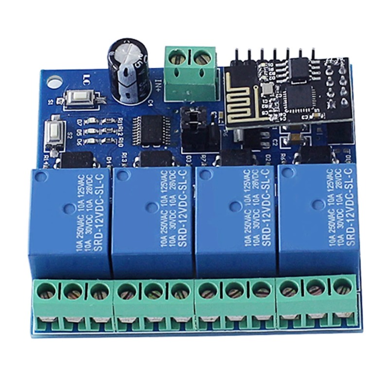 ESP8266 ESP-01 4 ウェイ WiFi リレーモ - Smart Home Module Iot のレビューと価格
