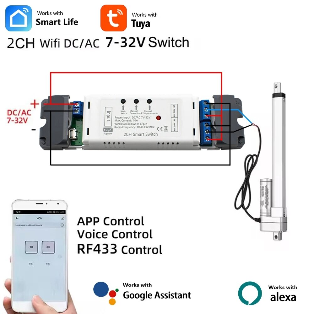 Tuya スマート Wifi 電動アクチュエーターモーターコ - Smart Relay Tuya のレビューと価格