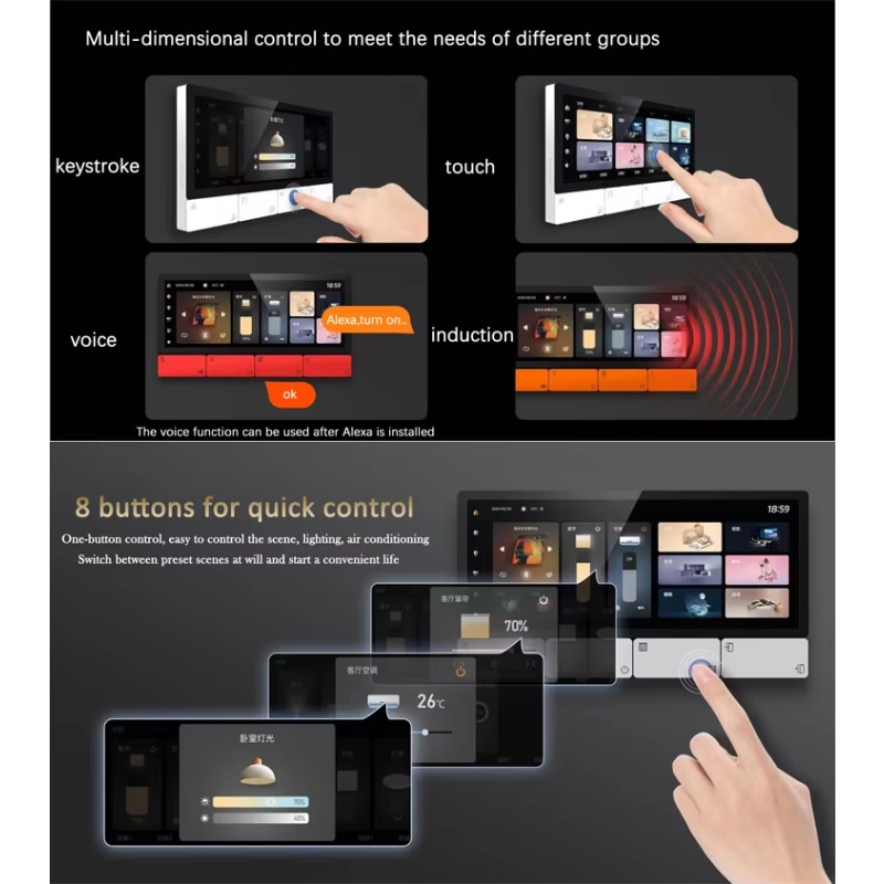 新型F5 6インチWiFi Tuya多機能スマートスクリーン - Tuya Smart のレビューと価格