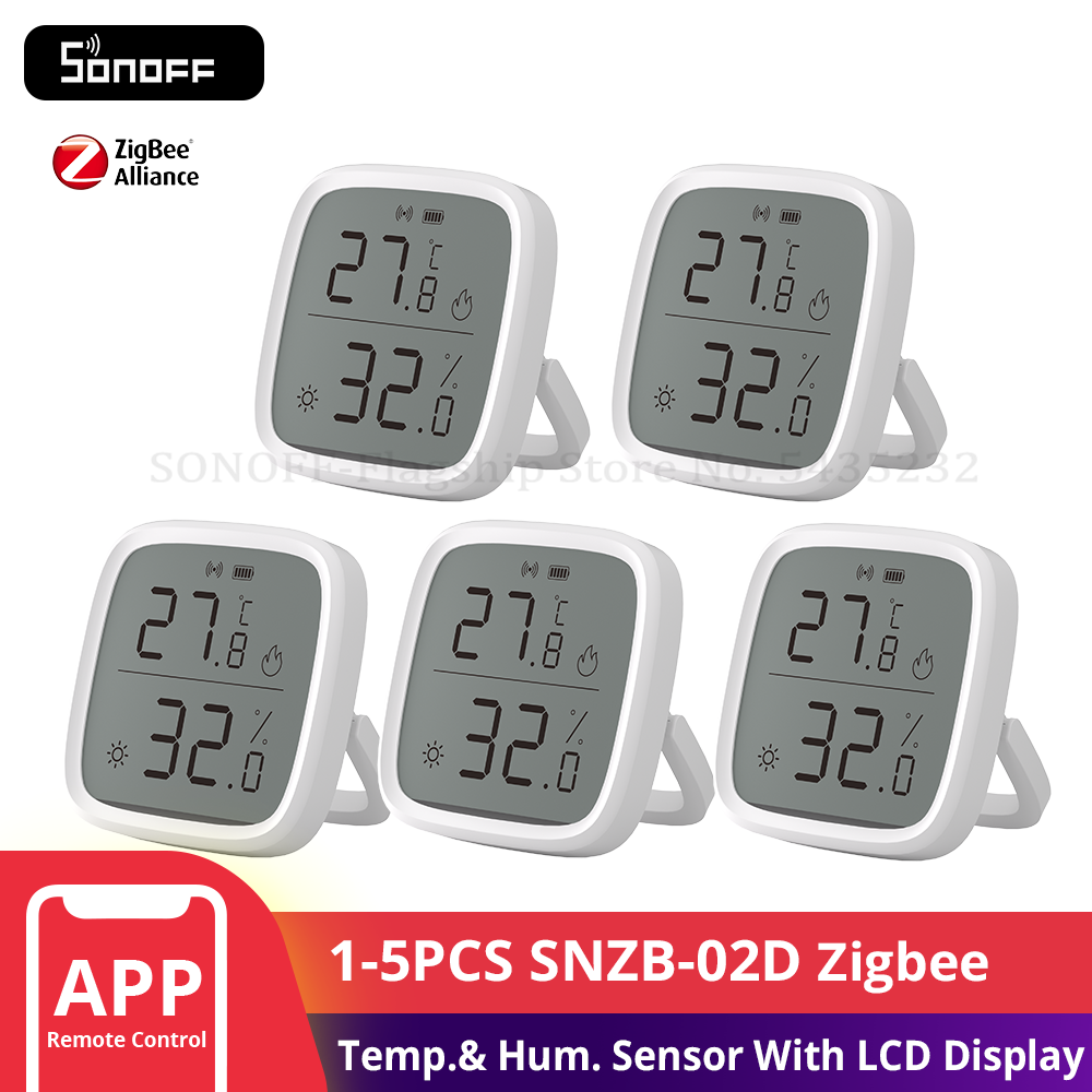 Zigbee-コネクテッドセンサー,1〜5個,lcdディスプ - Sonoff のレビューと価格