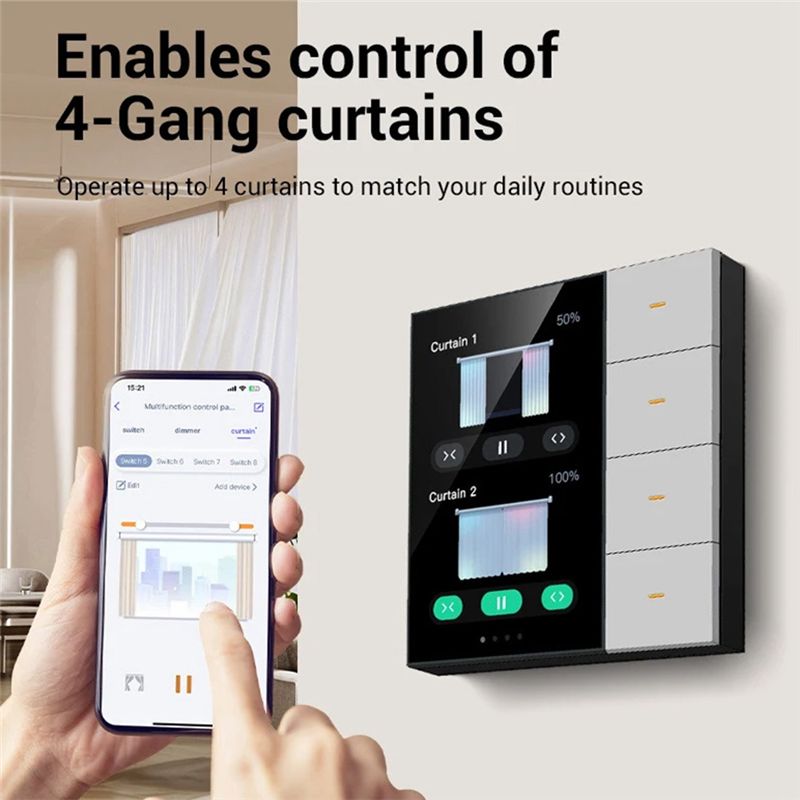 AED6-Tuya Zigbee 3.5 インチスマートウォ - Tuya 4 Channel のレビューと価格