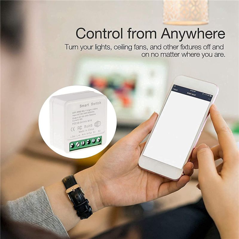 10X ミニスマートWi-Fiリレー切り替えスイッチ、DIY - Smart Relay Tuya のレビューと価格