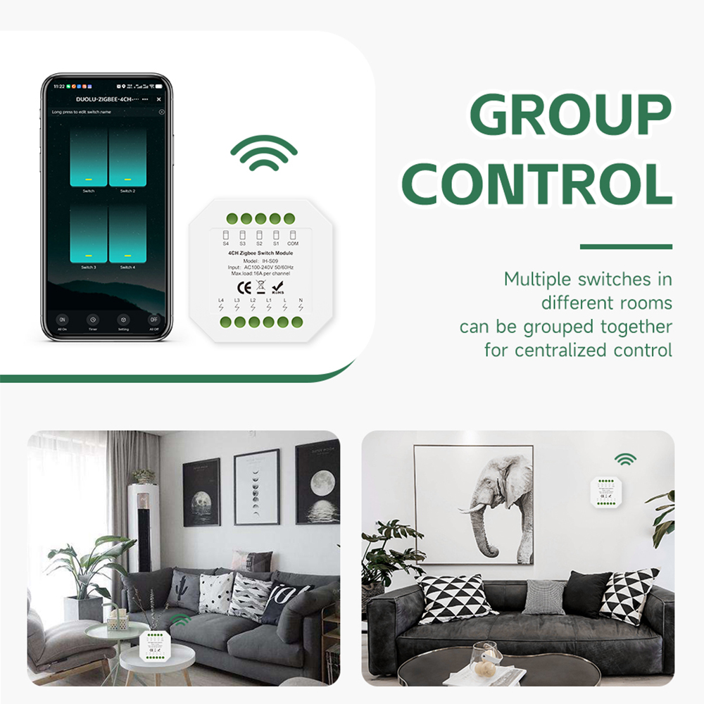 Tuya ZigBee スマートスイッチモジュール 1/2/ - Tuya 4 Channel のレビューと価格